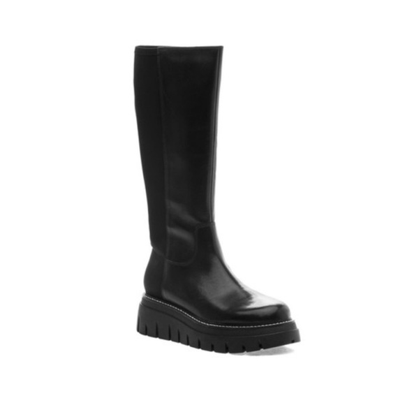 J/SLIDES Shoes - NWT J/SLIDES TYRONE Black Leather Knee High Boot